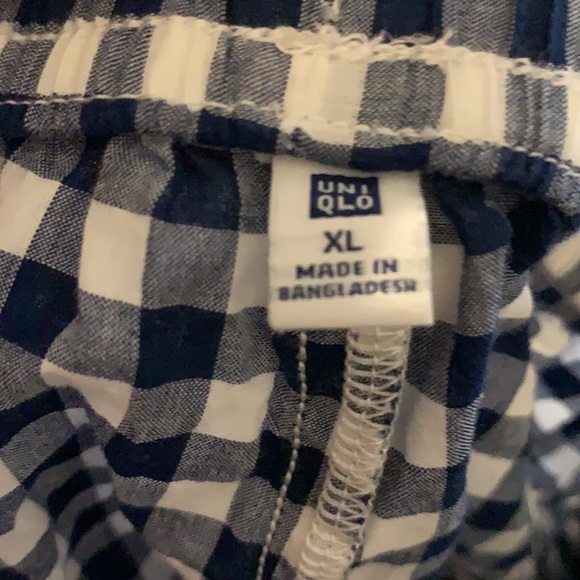 Uniqlo Blue White Gingham Plaid Cotton Boxer Short - Picture 3 of 5